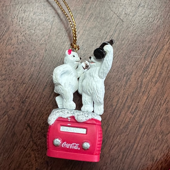 3 Vintage Coca-Cola Coke Christmas Ornaments Polar Bear Snowboard - Picture 11 of 11
